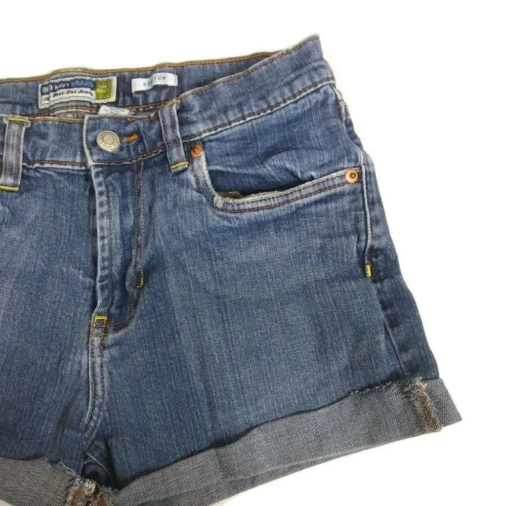 Old Navy Low Waist Skimpy Jeans Short Stretch Sz 6 - Picture 2 of 4